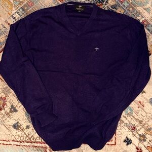 Men's Purple 100% Cashmere Sweater